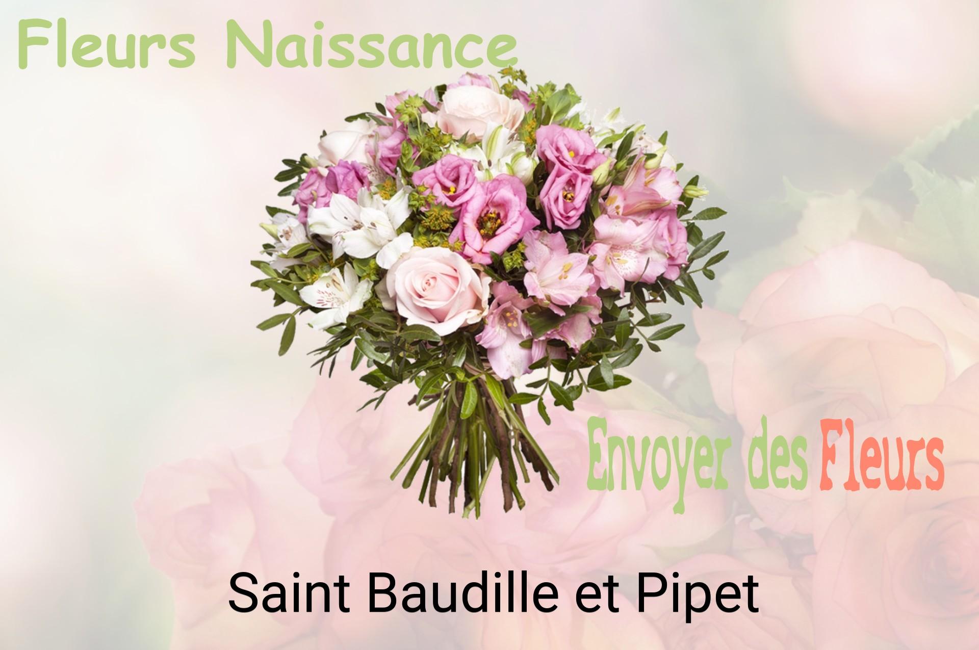 Bouquet de fleurs de naissance livré à Saint-Baudille-et-Pipet