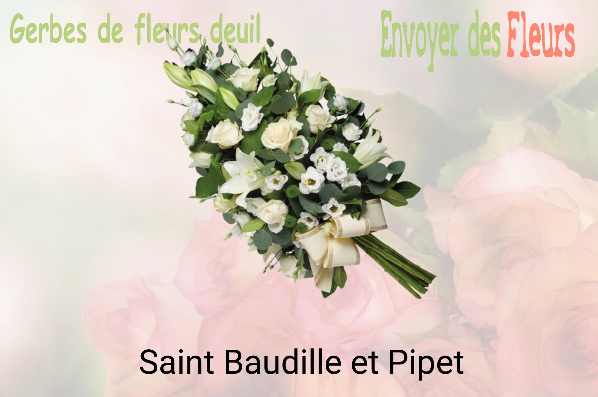 Gerbe de fleurs de deuil livrée à Saint-Baudille-et-Pipet